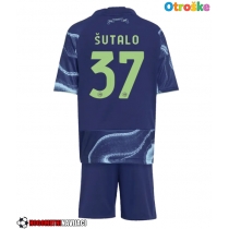 Otroške Nogometnih dresov Ajax Josip Sutalo #37 Gostujoči 2025-26 Kratki rokavi (+ hlače)